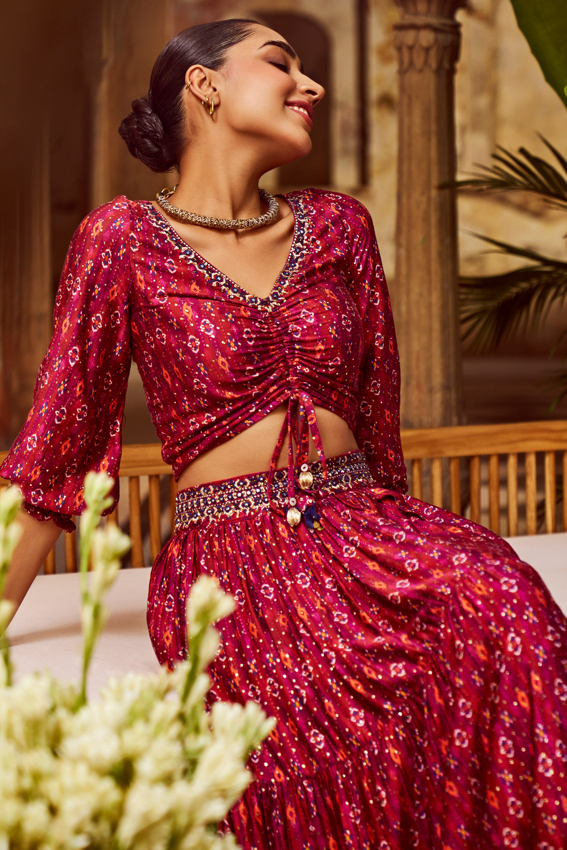 Red Gher Love Skirt Set, Red, image 2